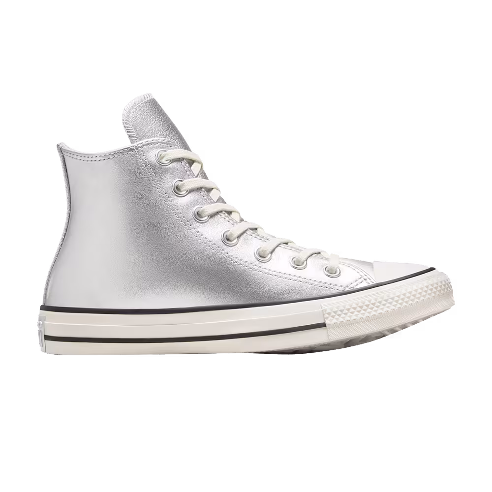 Converse Women's Chuck Taylor All Star High Metallic Leather - Silver