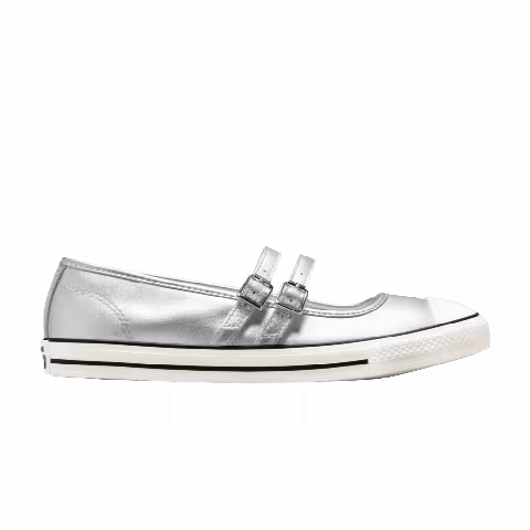 Converse Wmns Chuck Taylor All Star Mary Jane Low 'Metallic Leather - Silver'