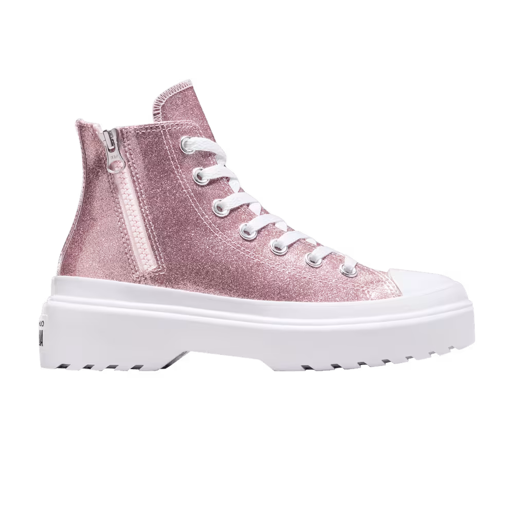 Converse Chuck Taylor All Star Lugged Lift Platform High GS Glitter - Blush Hush