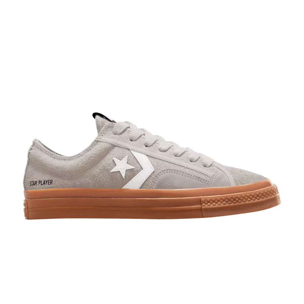 Converse Star Player 76 Suede Low Fossilized Grey Gum