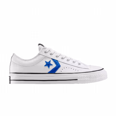 Converse Star Player 76 Low 'Metallic White Blue Leather'