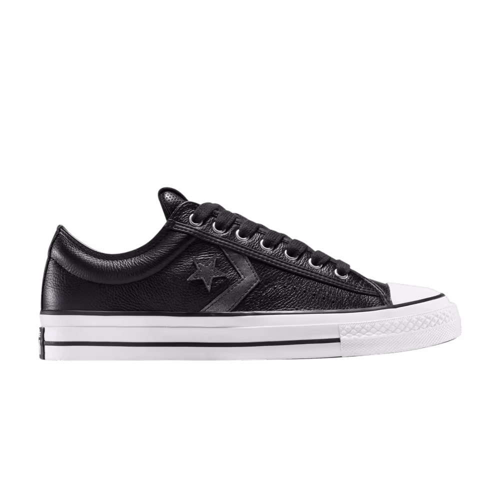 Converse Star Player 76 Low Metallic Black Leather