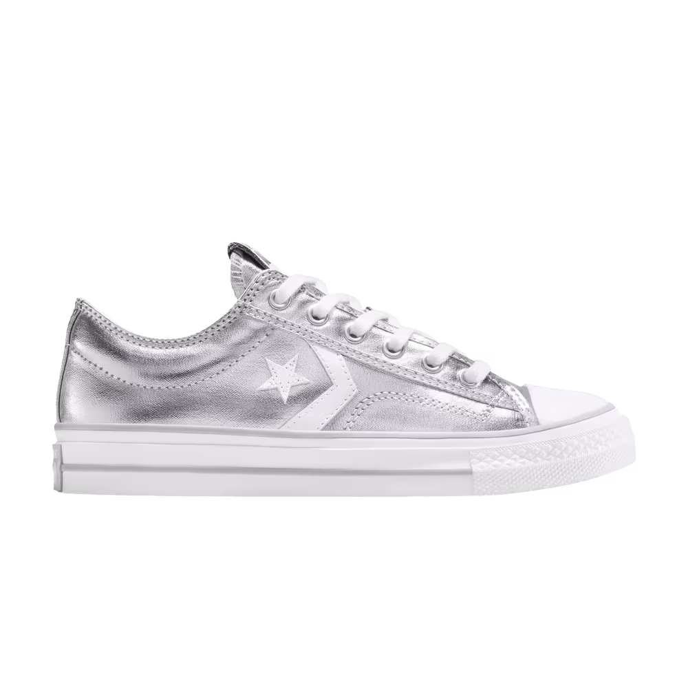 Converse Women's Star Player 76 Low Silver Metallic
