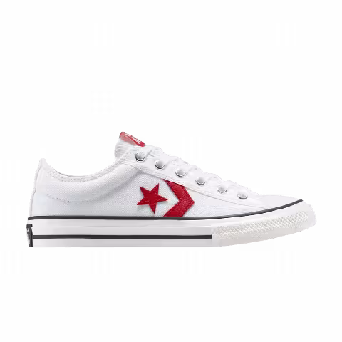 Converse Star Player 76 Low GS 'Foundational Canvas - White Red'