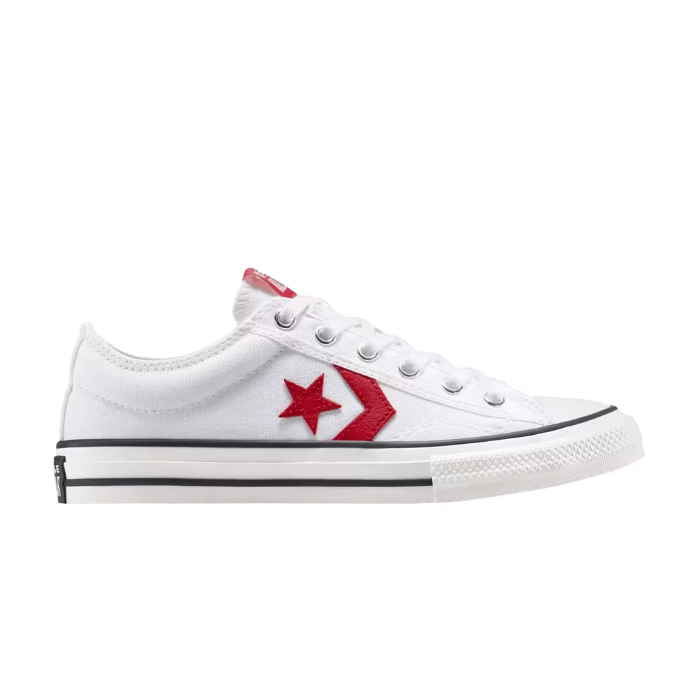 Converse Star Player 76 Low GS Foundational Canvas - White Red