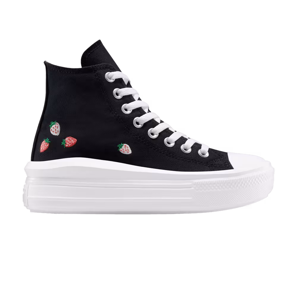 Converse Women's Chuck Taylor All Star Move Platform High Embroidered Strawberries