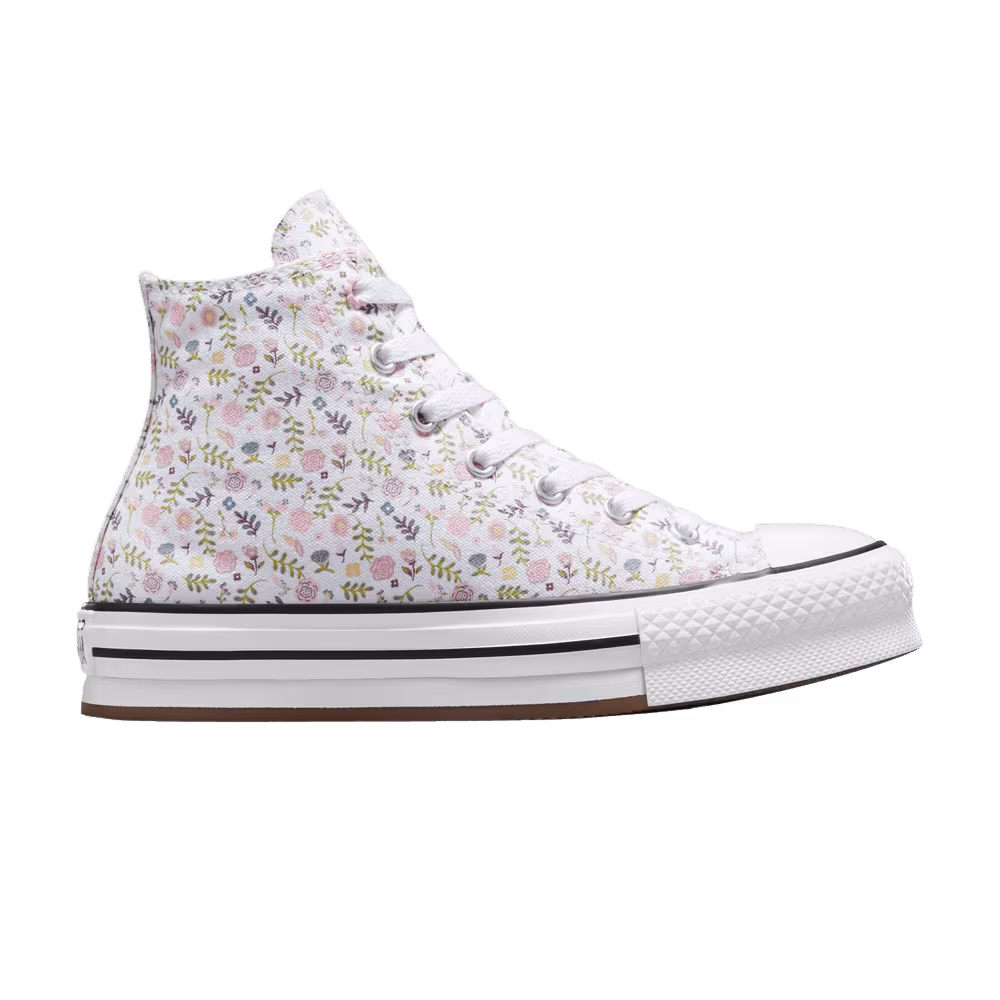 Converse Chuck Taylor All Star EVA Lift Platform High GS Feline Florals