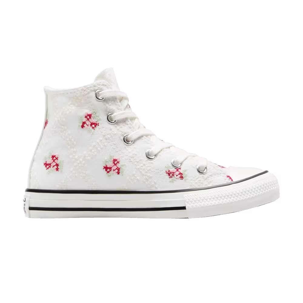 Converse Chuck Taylor All Star High PS Cross Stitch Roses