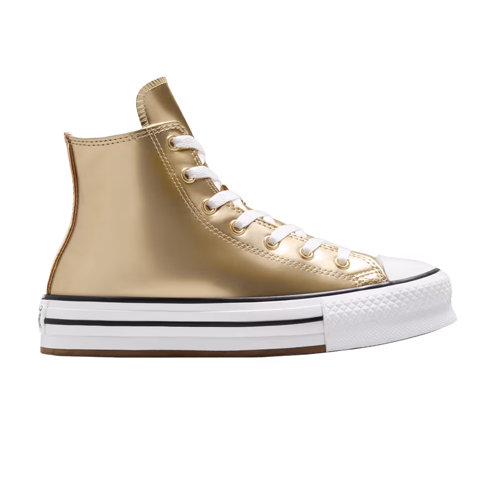 Converse Chuck Taylor All Star EVA Lift Platform High GS Metallic Light Gold