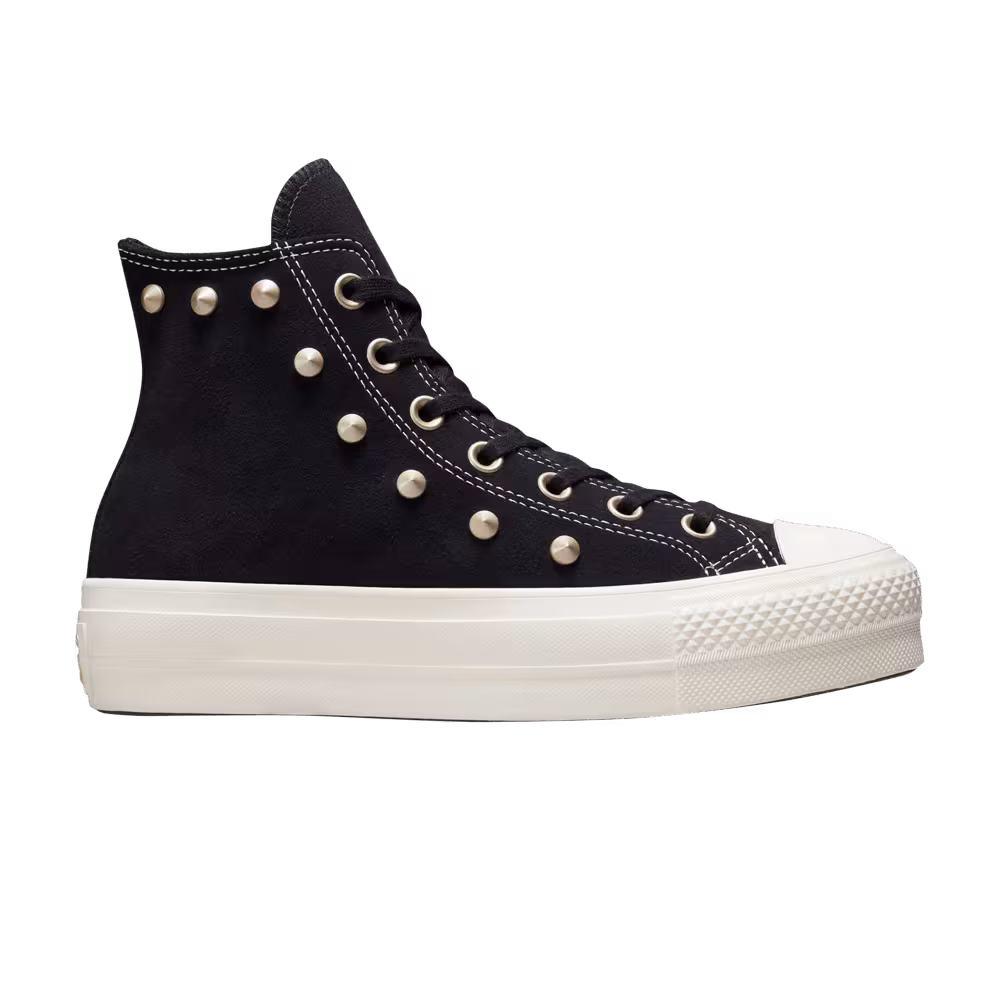 Converse Women's Chuck Taylor All Star Lift Platform High Studs - Black Light Gold