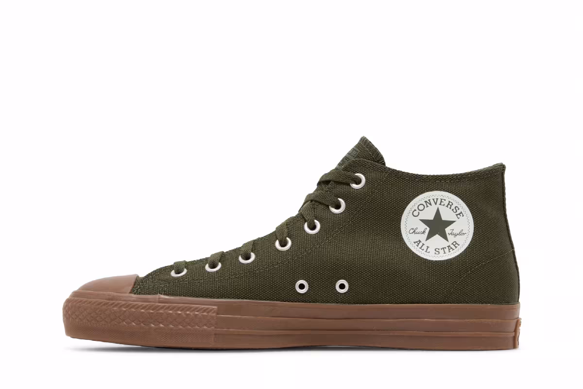 Converse Chuck Taylor All Star Pro Mid Cargo Khaki Dark Gum, view 4
