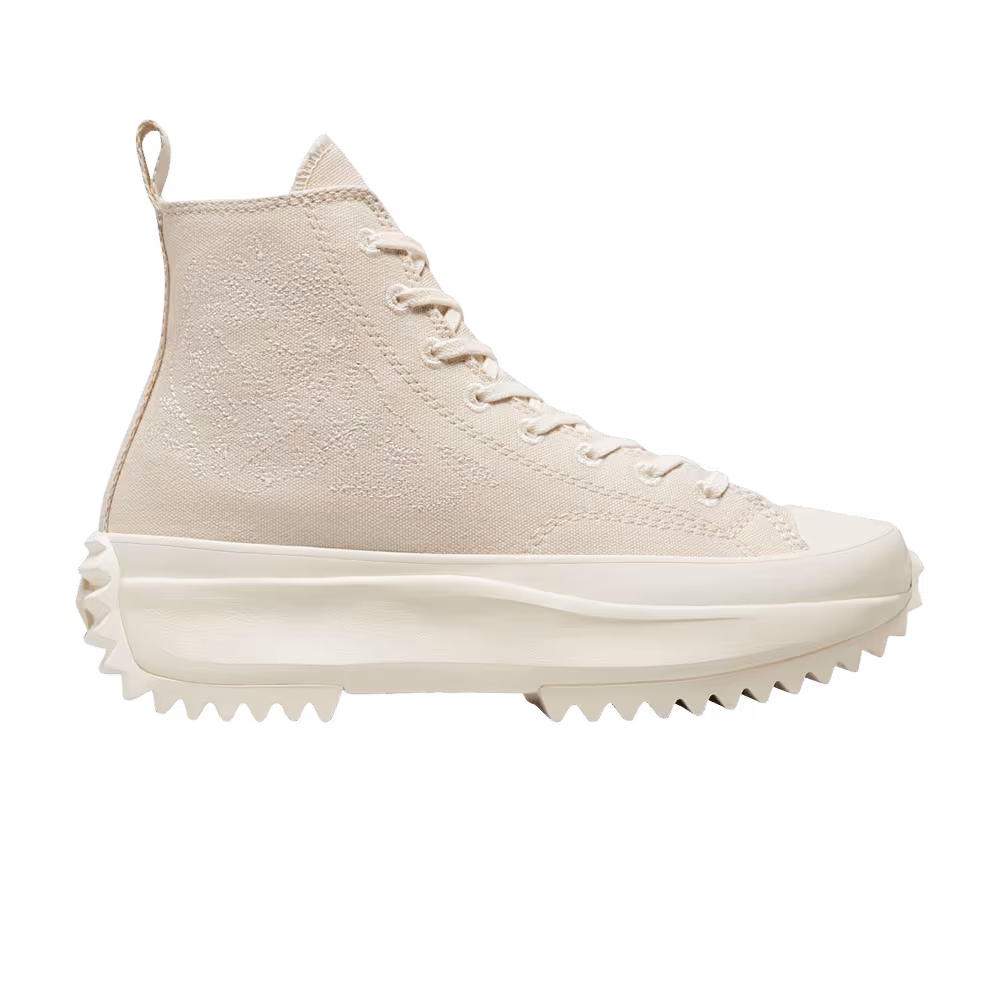Converse Run Star Hike Platform High Embroidered Floral - Ivory