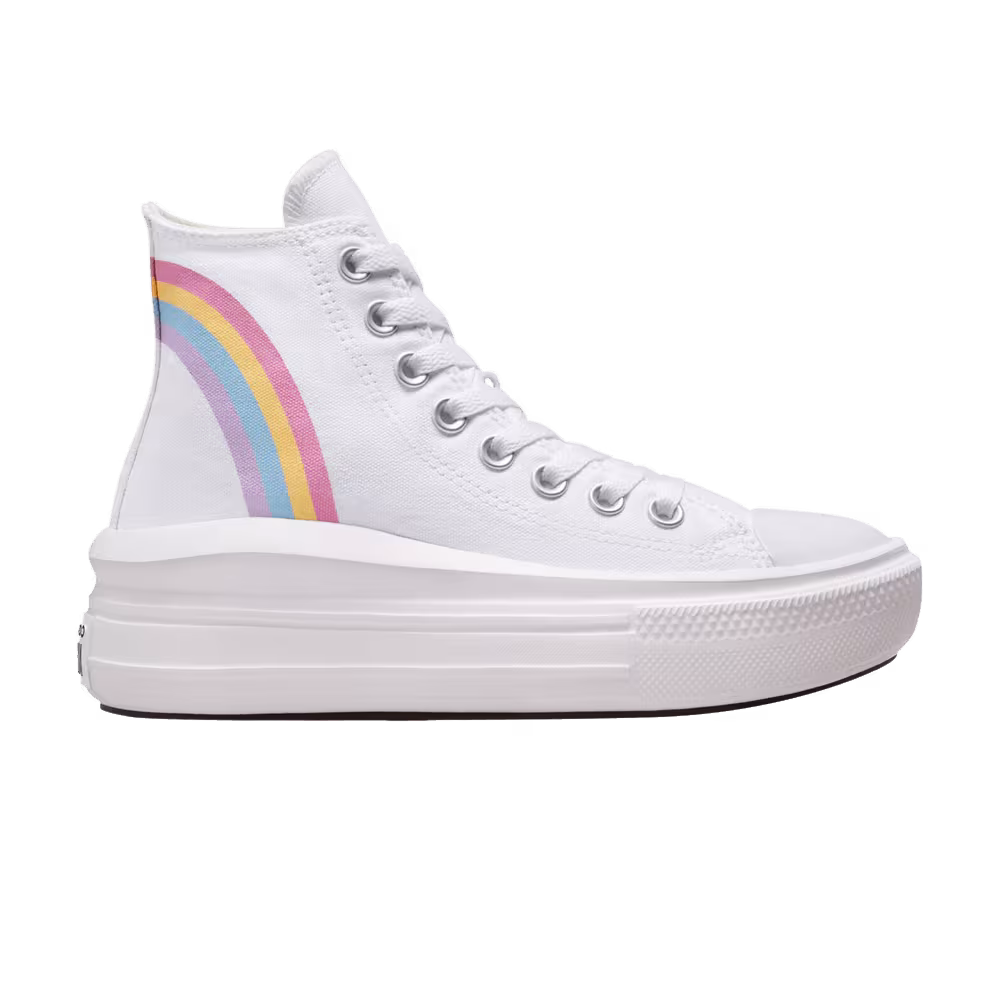 Converse Chuck Taylor All Star Move Platform High GS Rainbow Cloud