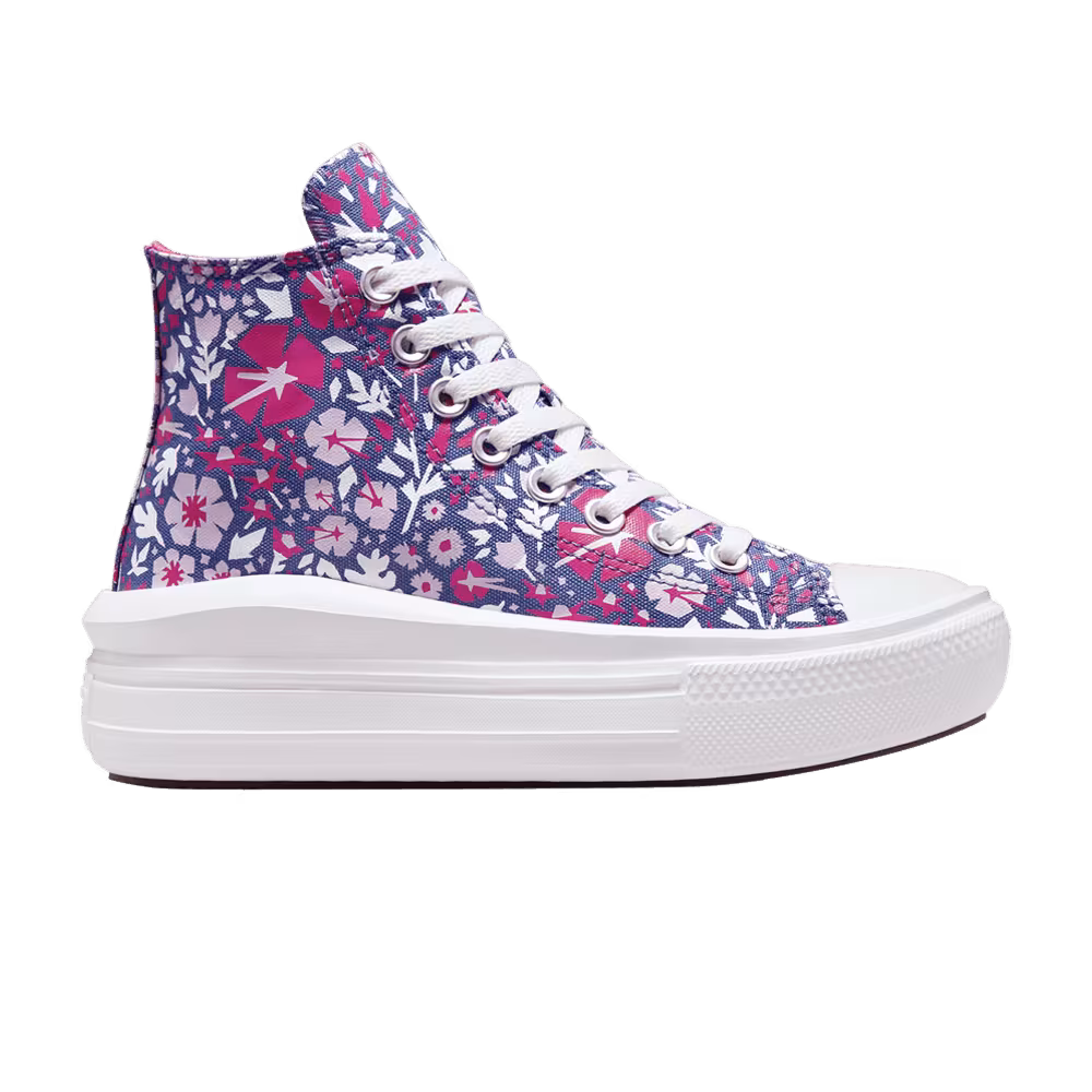 Converse Chuck Taylor All Star Move Platform High GS Paper Floral - Washed Indigo