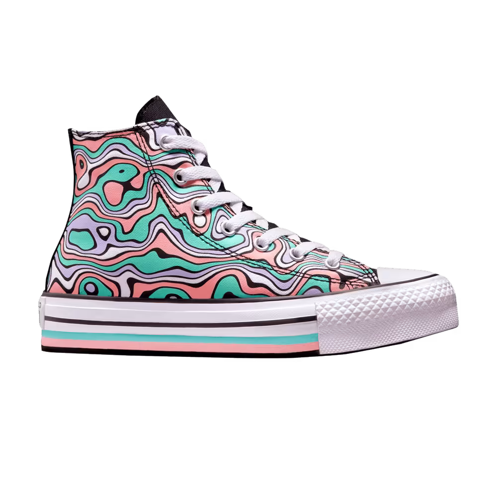 Converse Chuck Taylor All Star Lift Platform High GS Color Swirl