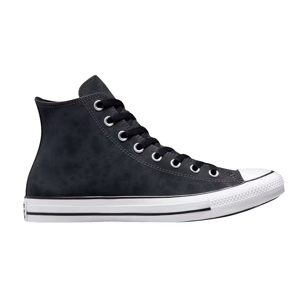 Converse Chuck Taylor All Star Distressed Leather High Dark Smoke Grey Black