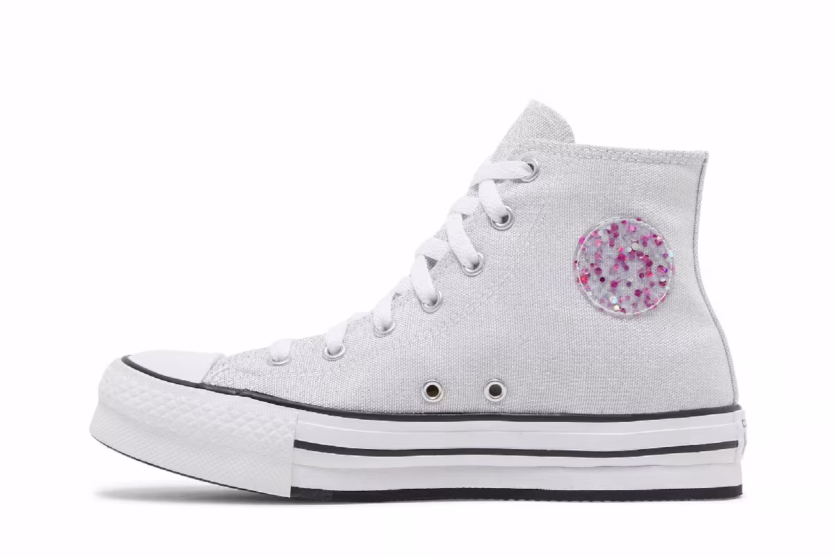 Converse Chuck Taylor All Star Platform High GS Glitter, view 4