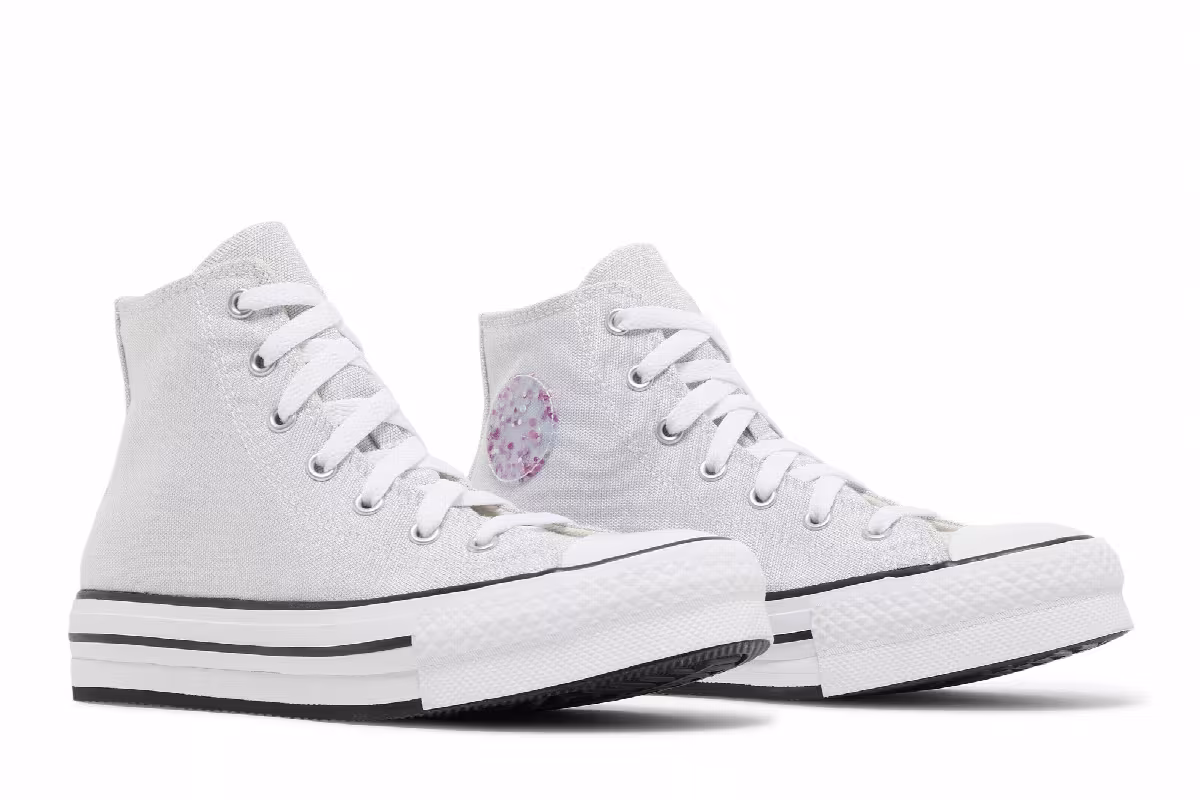Converse Chuck Taylor All Star Platform High GS Glitter, view 9