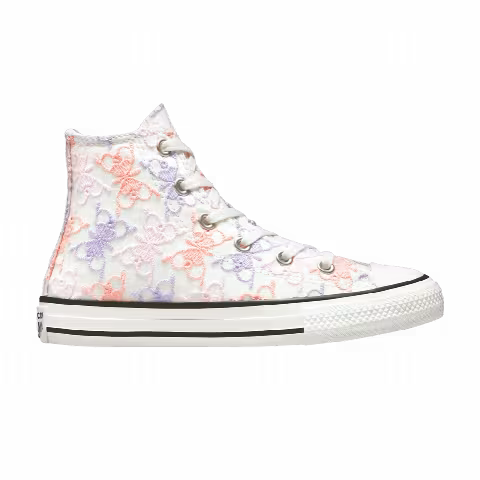Converse Chuck Taylor All Star High PS 'Butterfly Embroidery - Pale Amethyst'