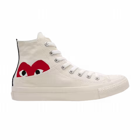 Comme des Garçons PLAY x Converse Chuck Taylor All Star High 'Half Logo - Milk'