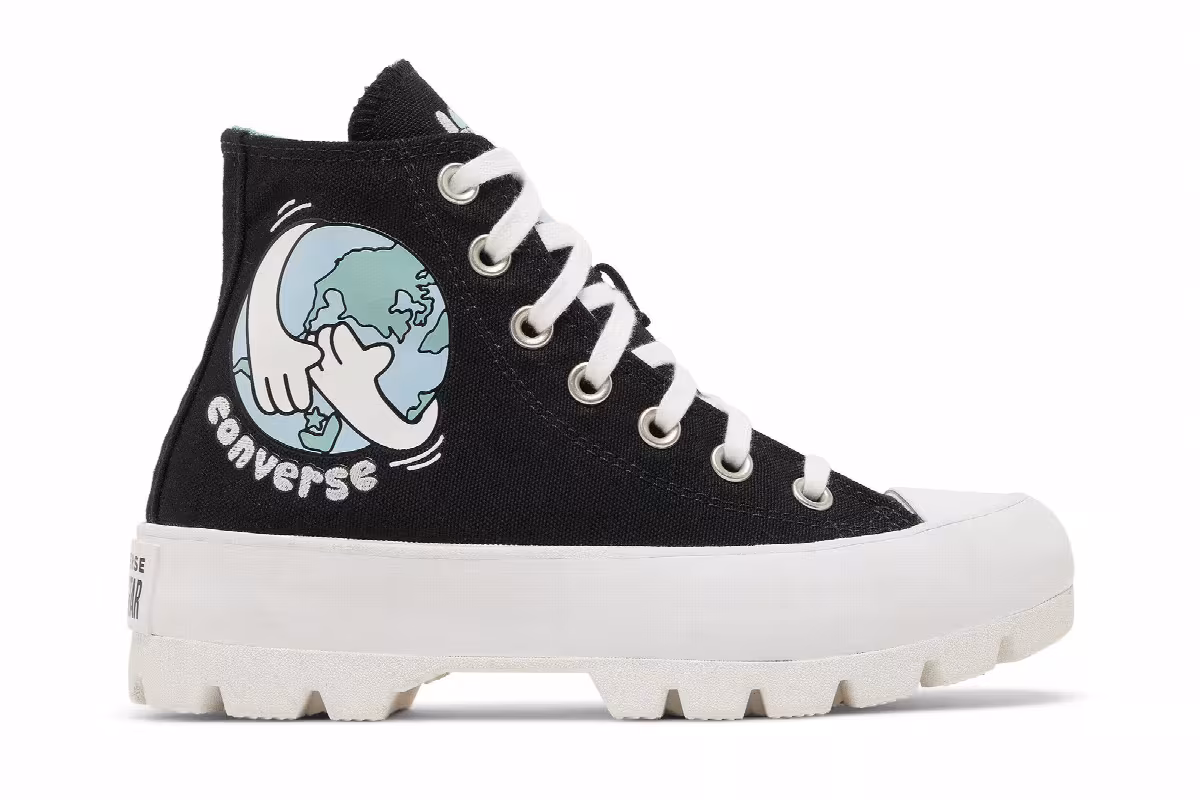 Converse Women's Chuck Taylor All Star High Lugged Love Your Mother - Black, view 2