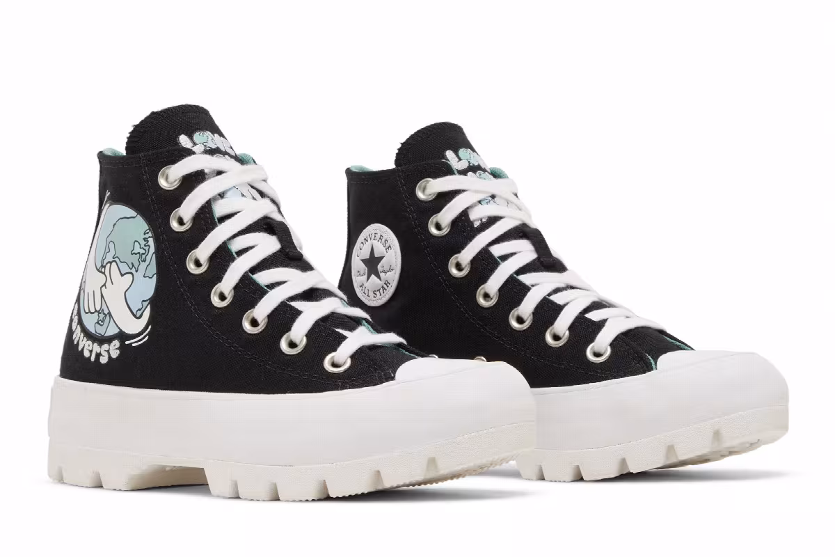 Converse Women's Chuck Taylor All Star High Lugged Love Your Mother - Black, view 9