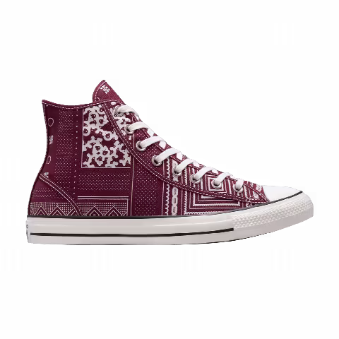 Converse Chuck Taylor All Star High 'Geometric Patchwork - Deep Bordeaux'