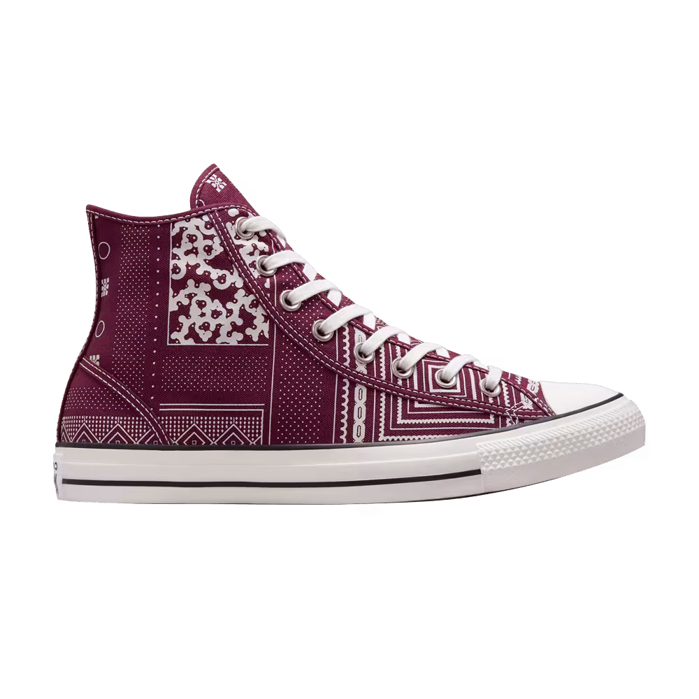 Converse Chuck Taylor All Star High Geometric Patchwork - Deep Bordeaux