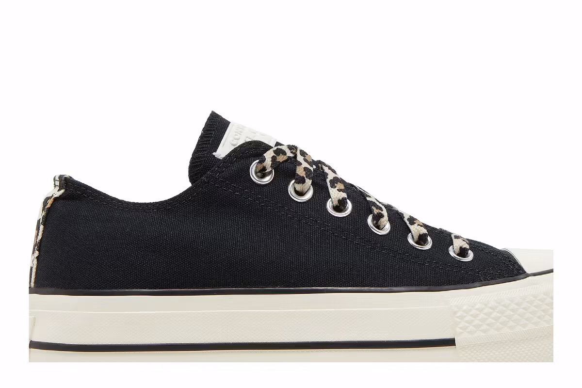 Converse Women's Chuck Taylor All Platform Low Black Leopard, view 3