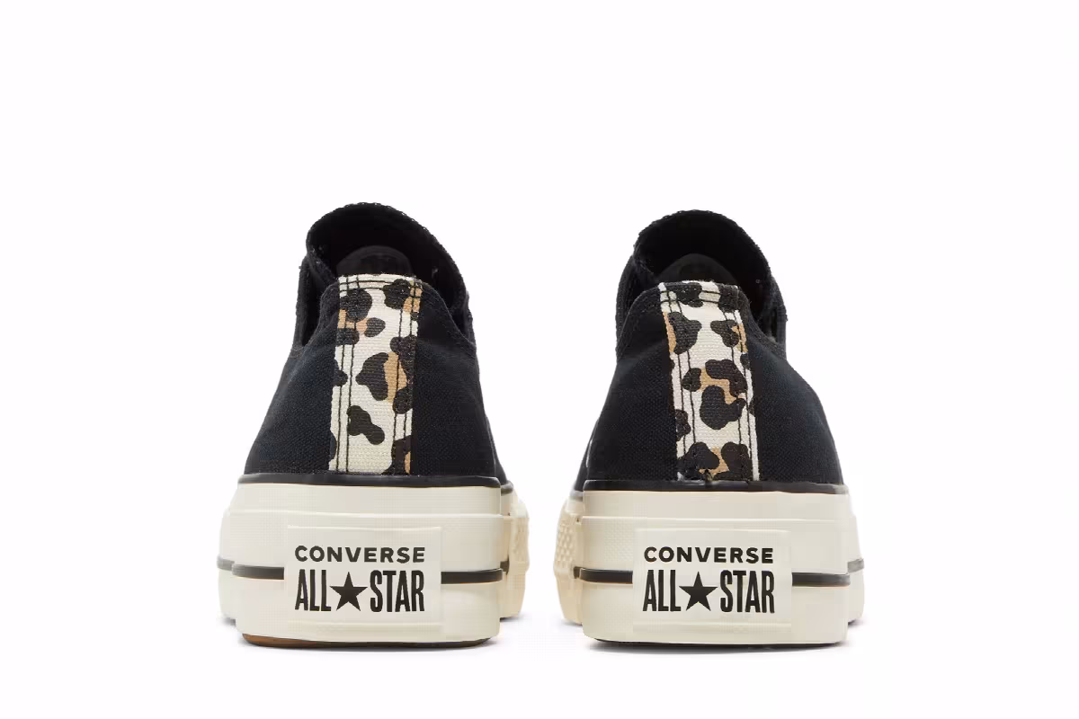 Converse Women's Chuck Taylor All Platform Low Black Leopard, view 7