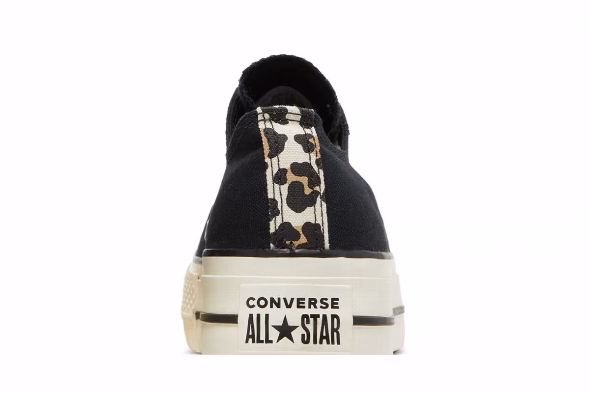 Converse Women's Chuck Taylor All Platform Low Black Leopard, view 8