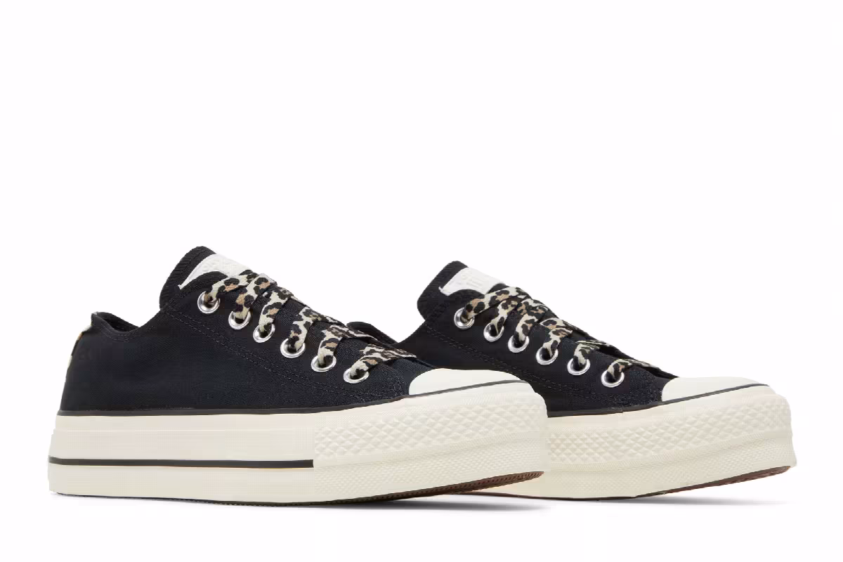Converse Women's Chuck Taylor All Platform Low Black Leopard, view 9