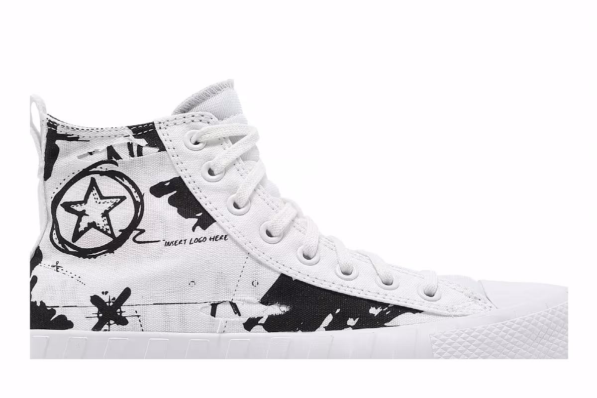 Converse UNT1TL3D Script Print - White, view 3