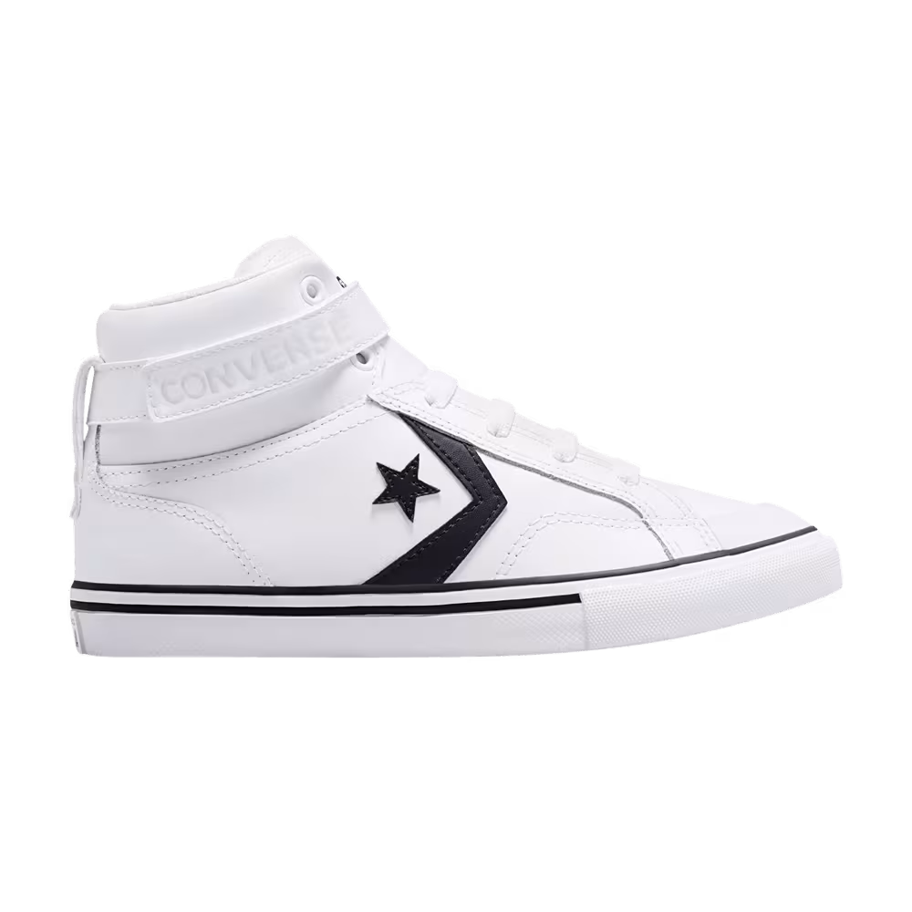 Converse Pro Blaze Strap Leather High GS White Black