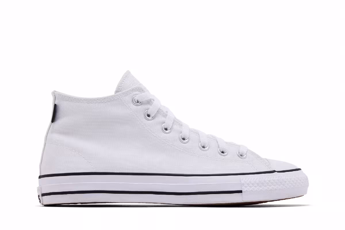 Converse Chuck Taylor All Star Pro Mid White Black, view 2