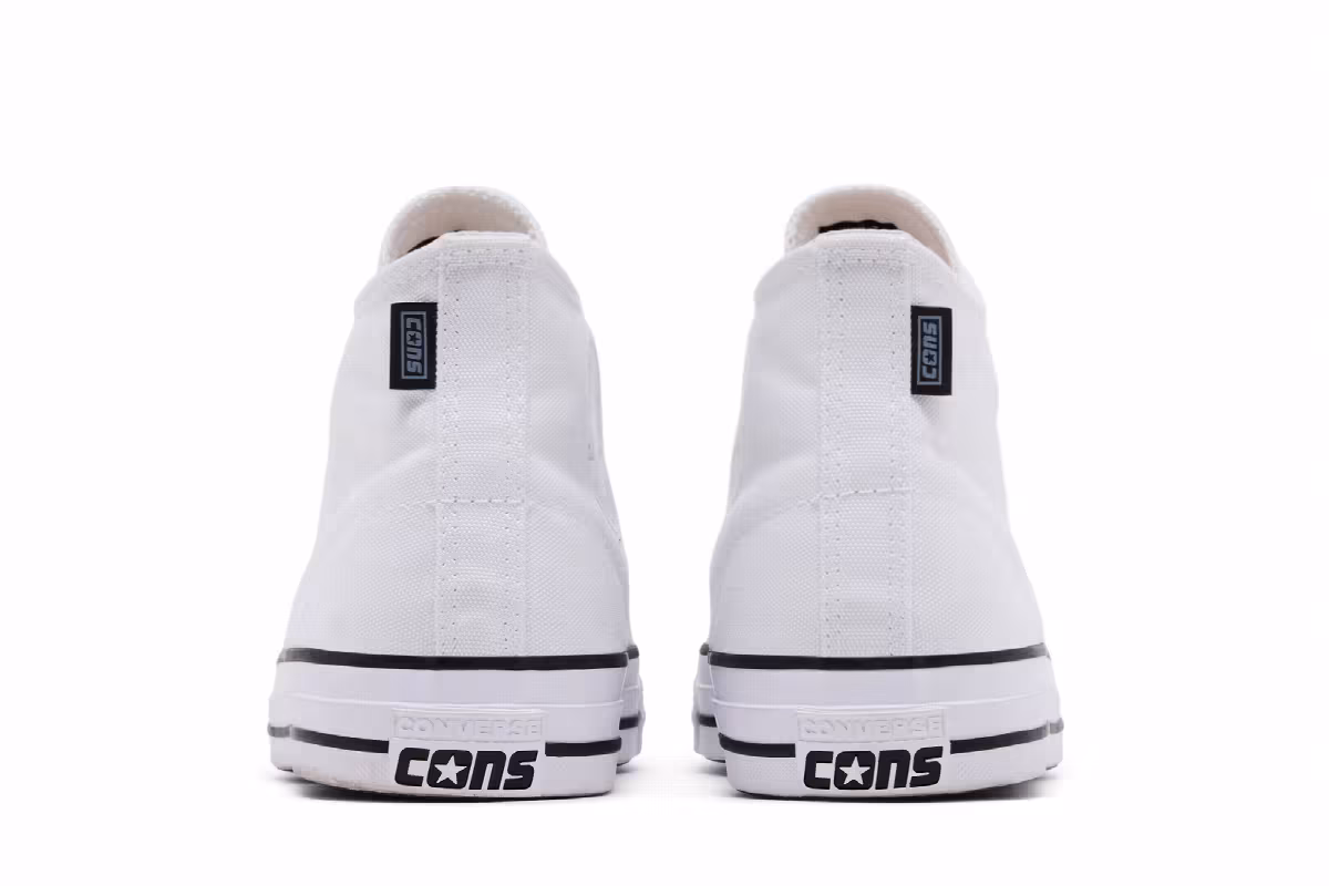 Converse Chuck Taylor All Star Pro Mid White Black, view 7