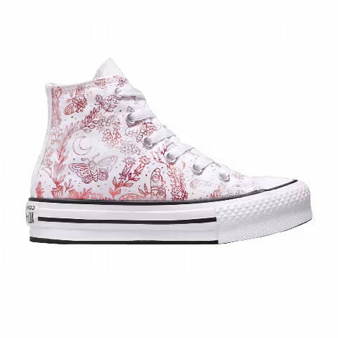 Converse Chuck Taylor All Star EVA Lift Platform High GS 'Butterfly Shine - White'