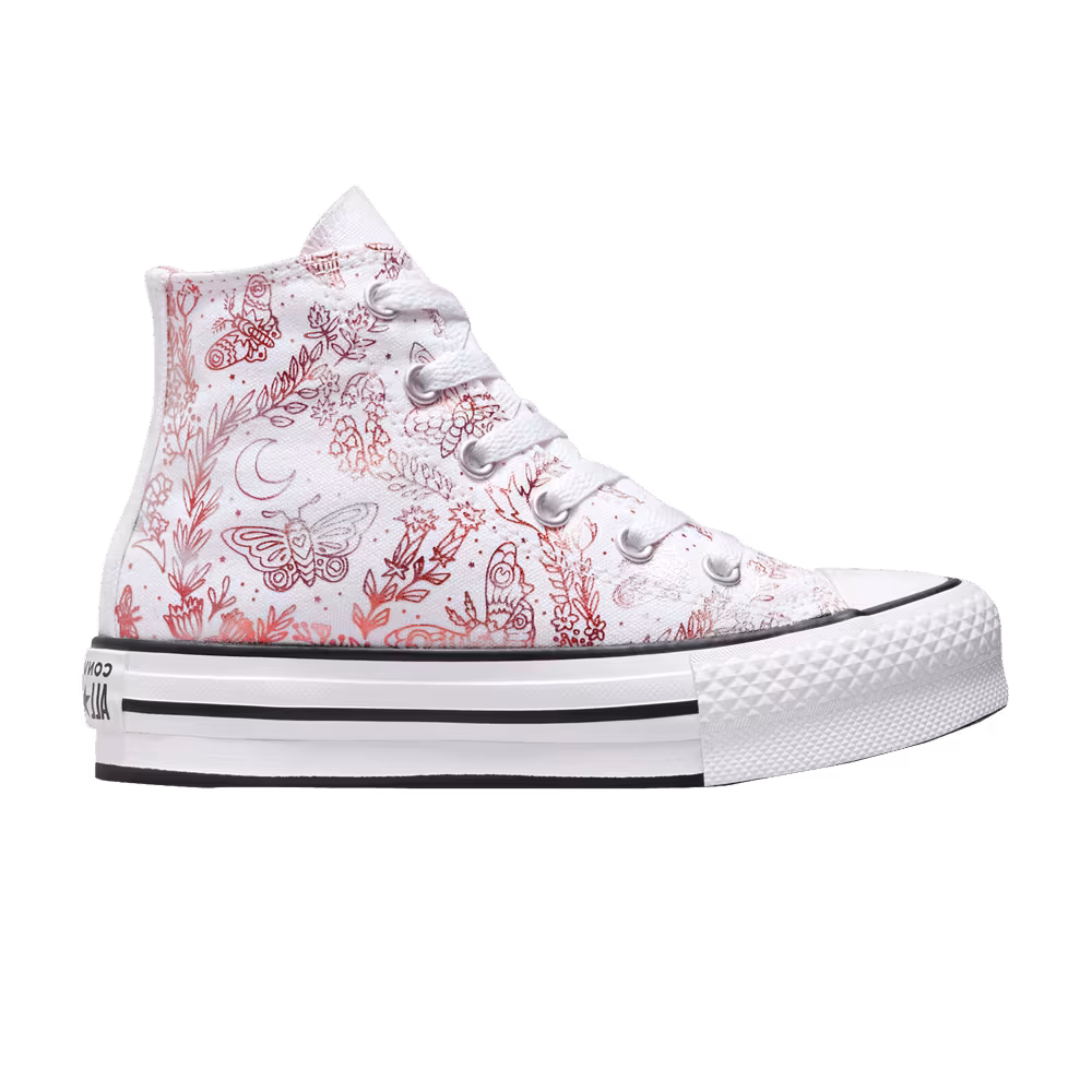 Converse Chuck Taylor All Star EVA Lift Platform High GS Butterfly Shine - White