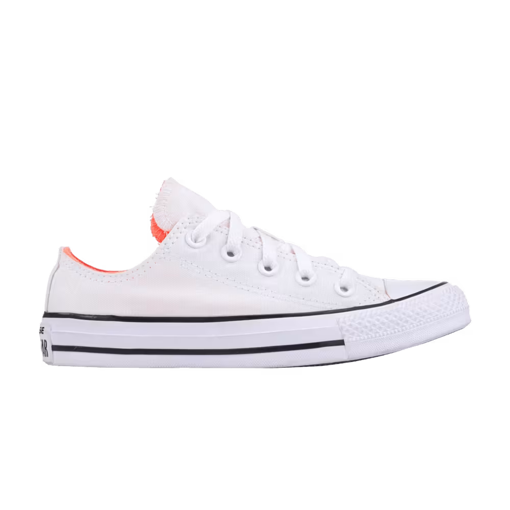 Converse Women's Chuck Taylor All Star Double Tongue Low White Hyper Orange