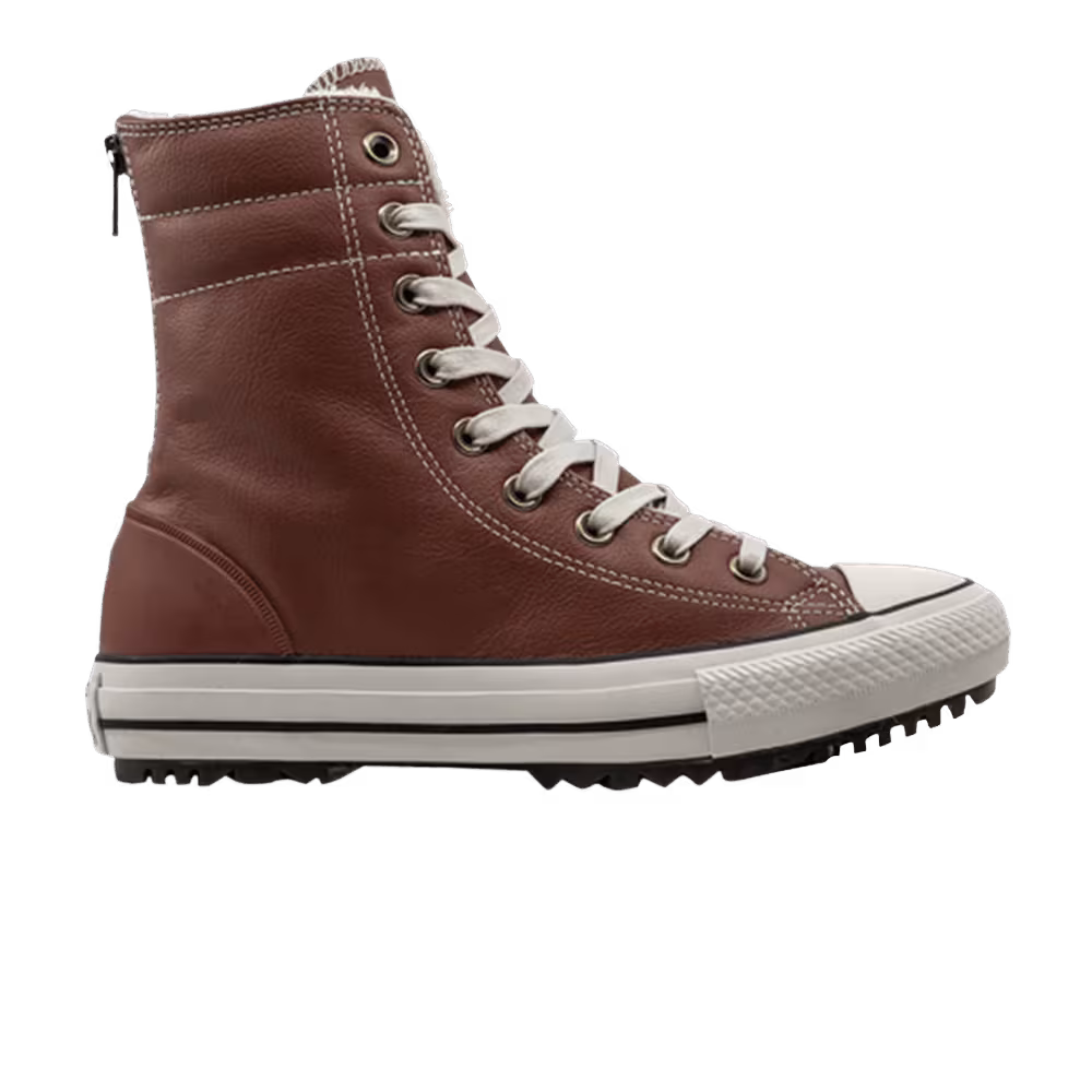 Converse Chuck Taylor All Star High Rise Leather Fur Boot Antique Sepia