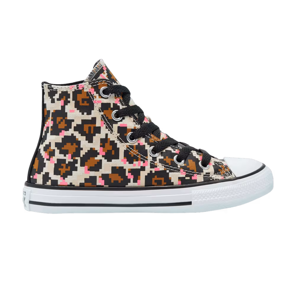 Converse Chuck Taylor All Star High GS 8-Bit Leopard Print