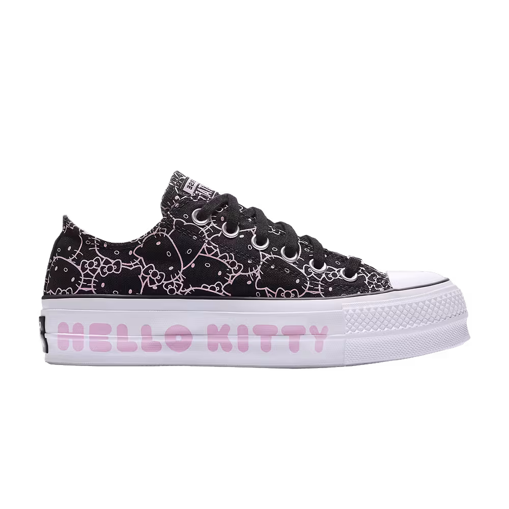 Hello Kitty x Converse Women's Chuck Taylor All Star Clean Lift Canvas Ox Black
