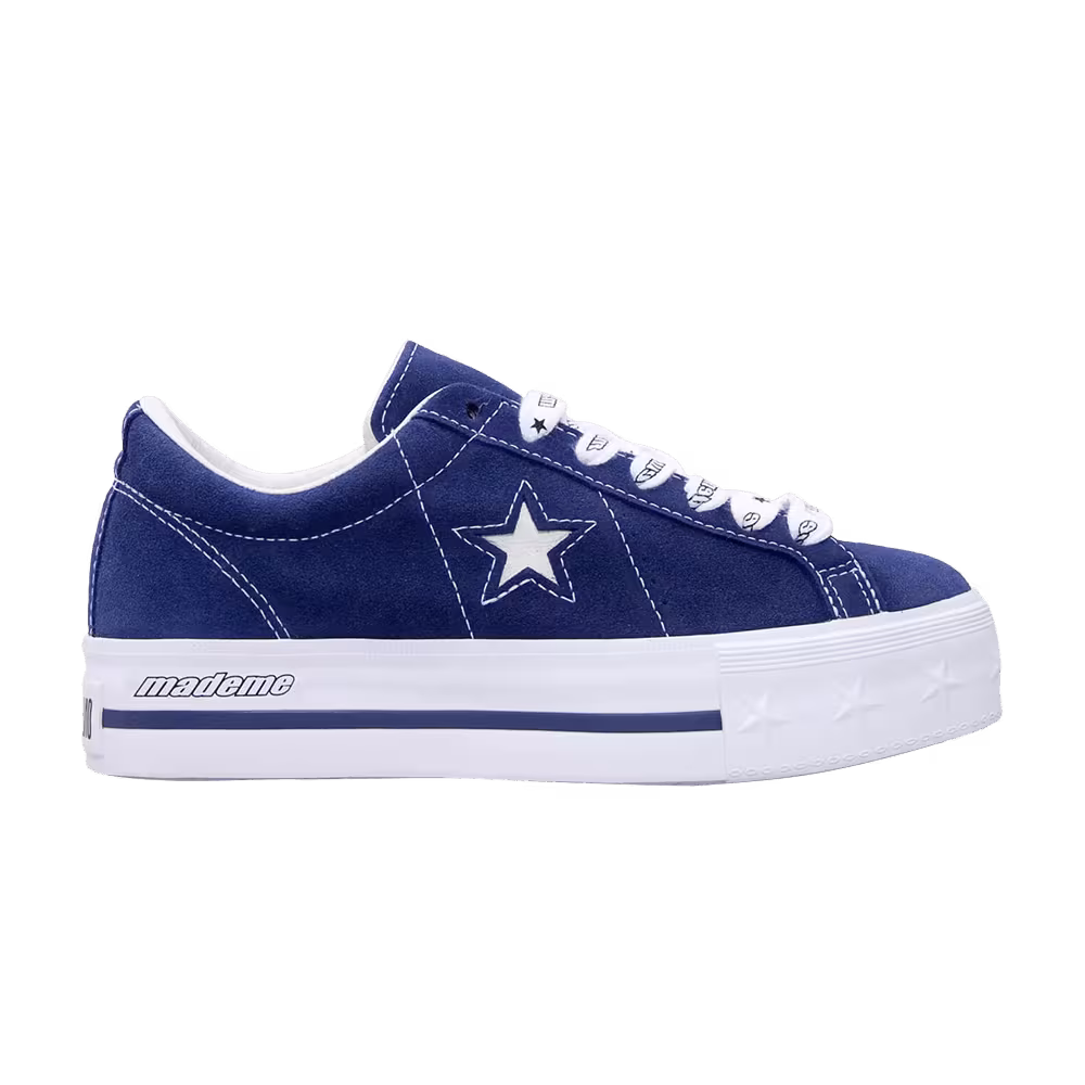 MadeMe x Converse Women's One Star Platform Suede Ox Medieval Blue