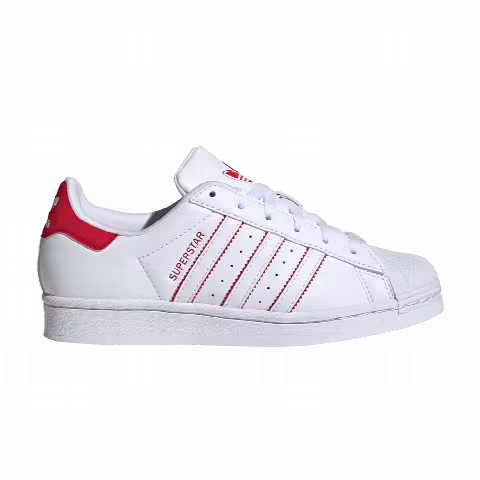 Adidas Superstar K 'White Scarlet'