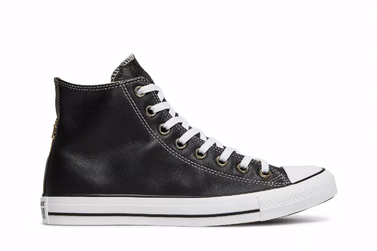 Chrome Hearts x Converse Chuck Taylor All Star Leather High Black, view 2