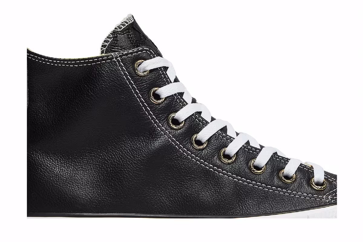 Chrome Hearts x Converse Chuck Taylor All Star Leather High Black, view 3