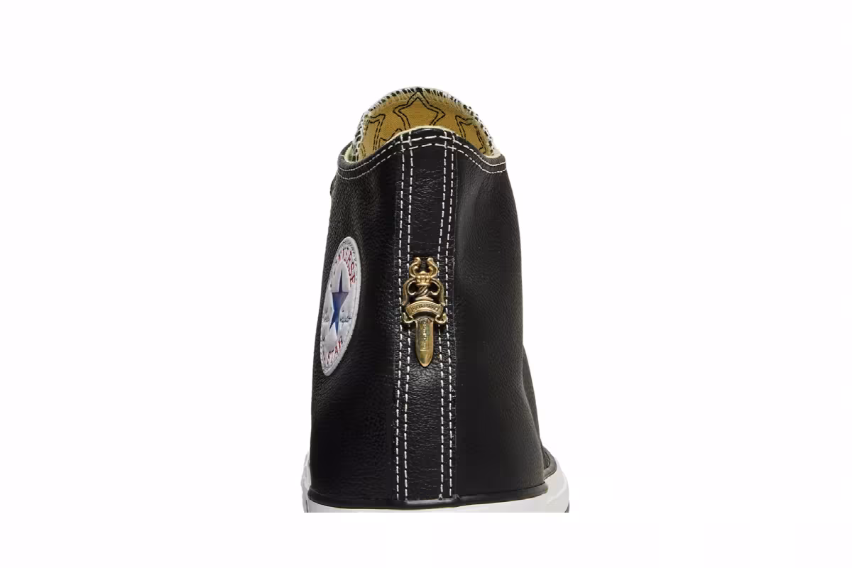 Chrome Hearts x Converse Chuck Taylor All Star Leather High Black, view 8