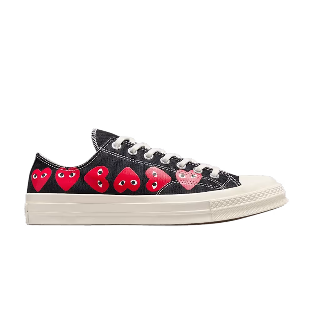 Comme des Garçons PLAY x Converse Chuck 70 Low Multi Heart - Black