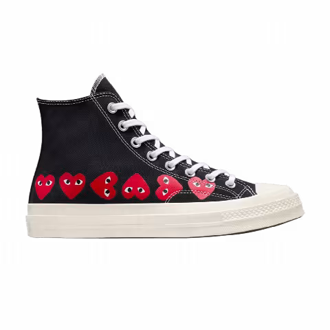 Comme des Garçons PLAY x Converse Chuck 70 High 'Multi Heart - Black'