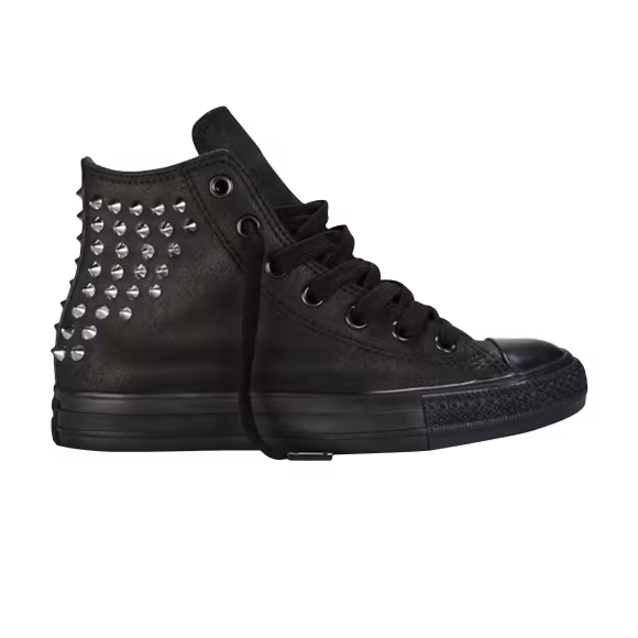 Converse Chuck Taylor All Star Leather Collar Studs Hi Phantom Black